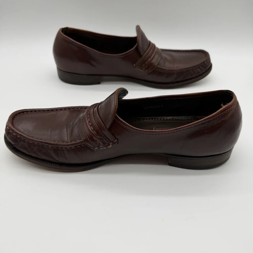 Florsheim Men's Riva Moc Toe Bit Loafers Leather Preppy Burgundy Size 9B